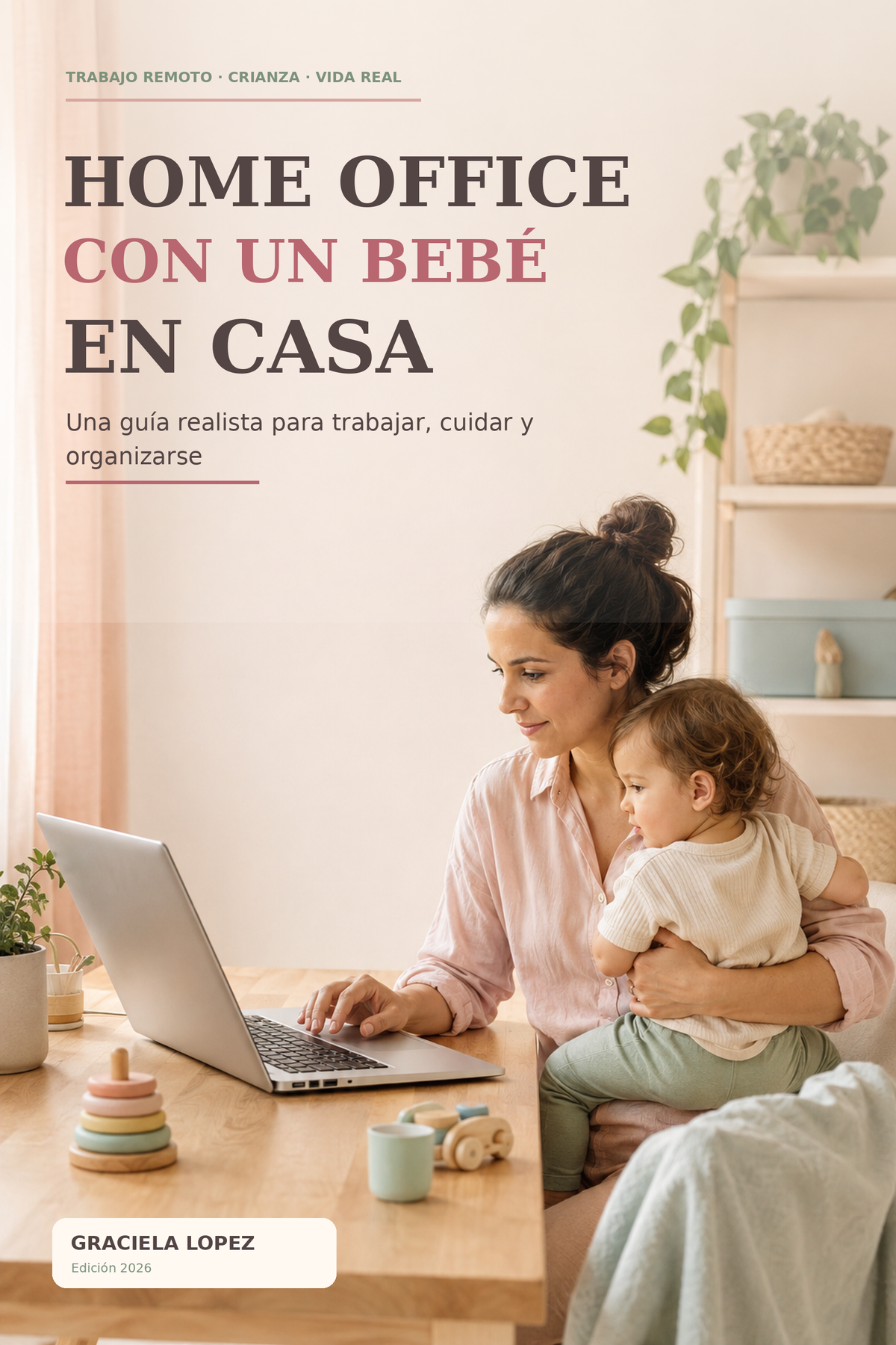 Home office con un bebé en casa